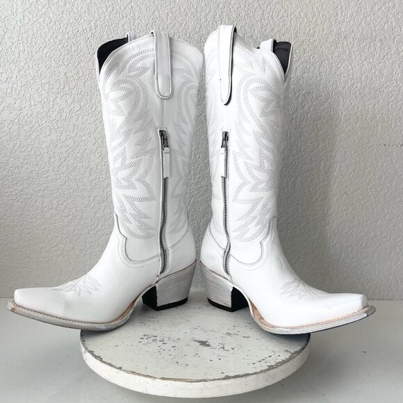Lane MEGAN MORONEY Cowboy Boots Smokeshow Womens 10 White Western Cowgirl Tall - Picture 10 of 15
